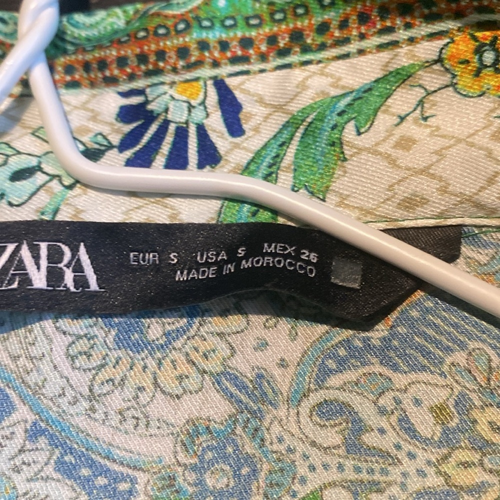 Zara Patterned Button Down Blouse - image 7